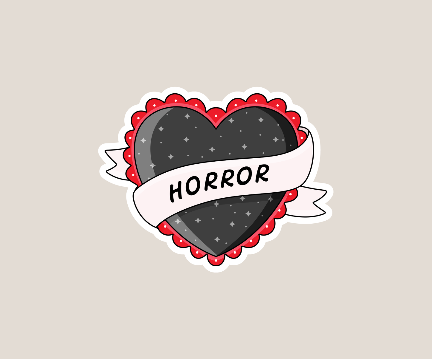 Horror heart Sticker