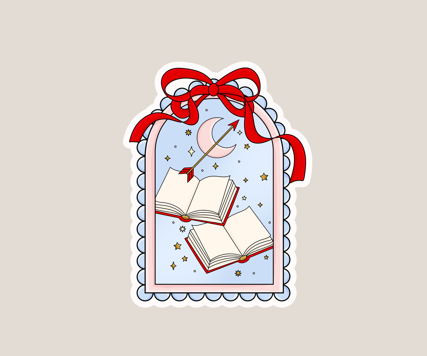 Star crossed lover frame sticker