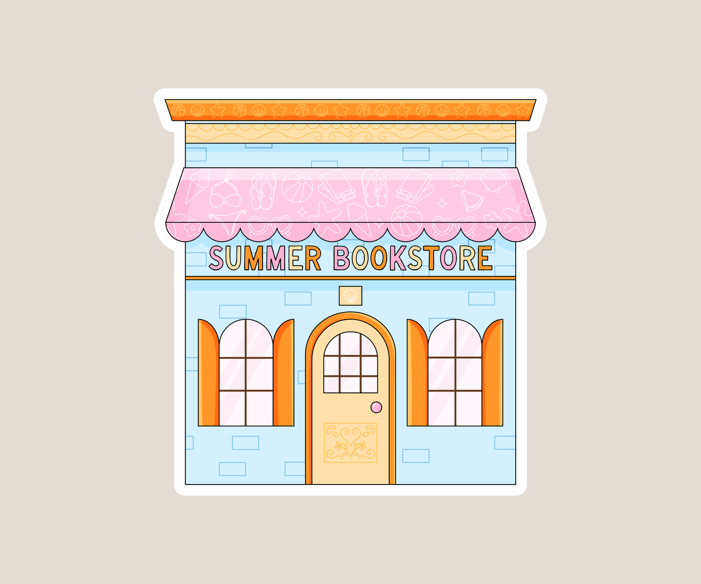 Summer Bookstore Sticker