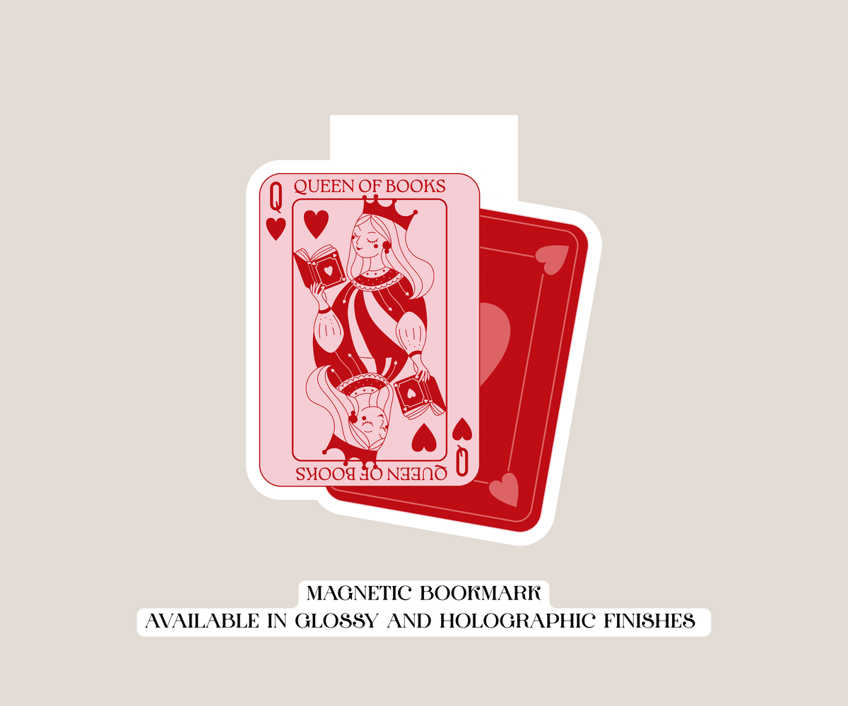 Queen of Books Magnetic Bookmark