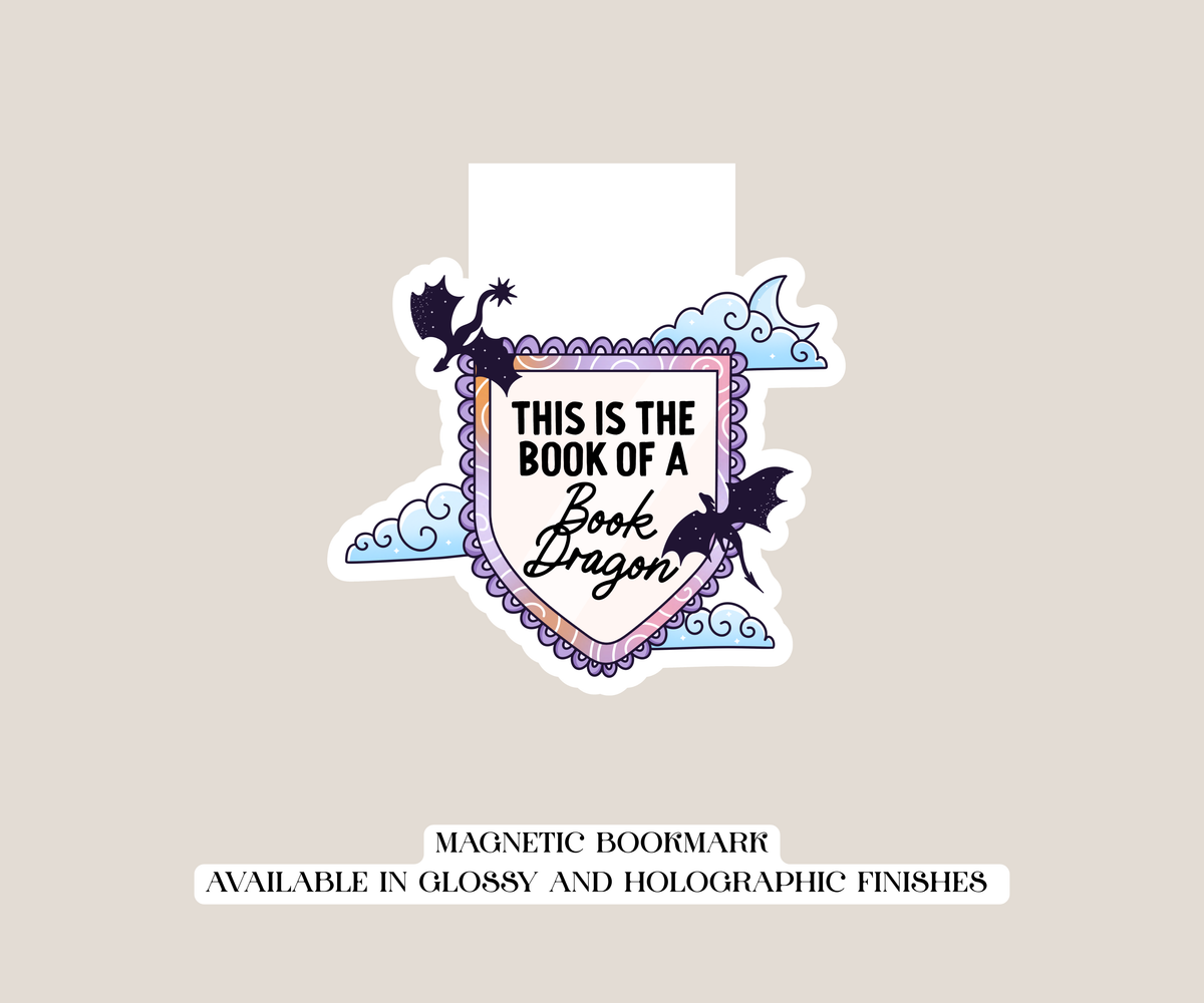 Book of a Book Dragon Magnetic Bookmark