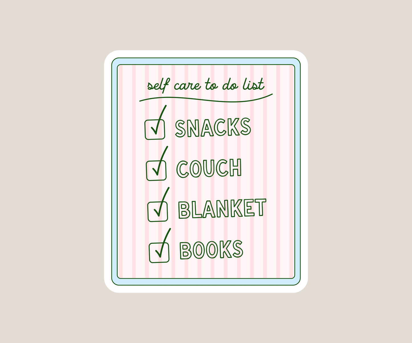 Self Care Sticker