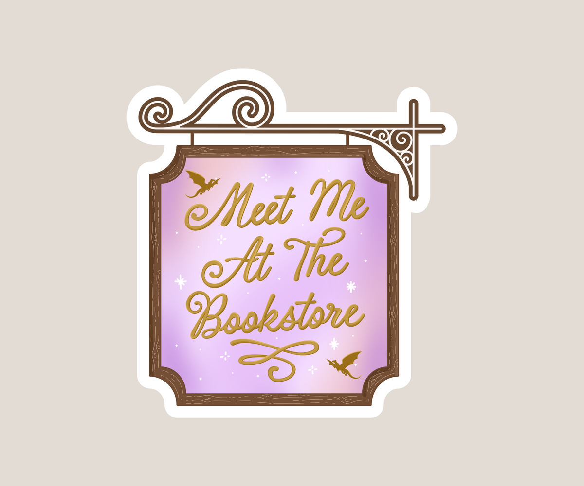 Meet me at the bookstore Sticker