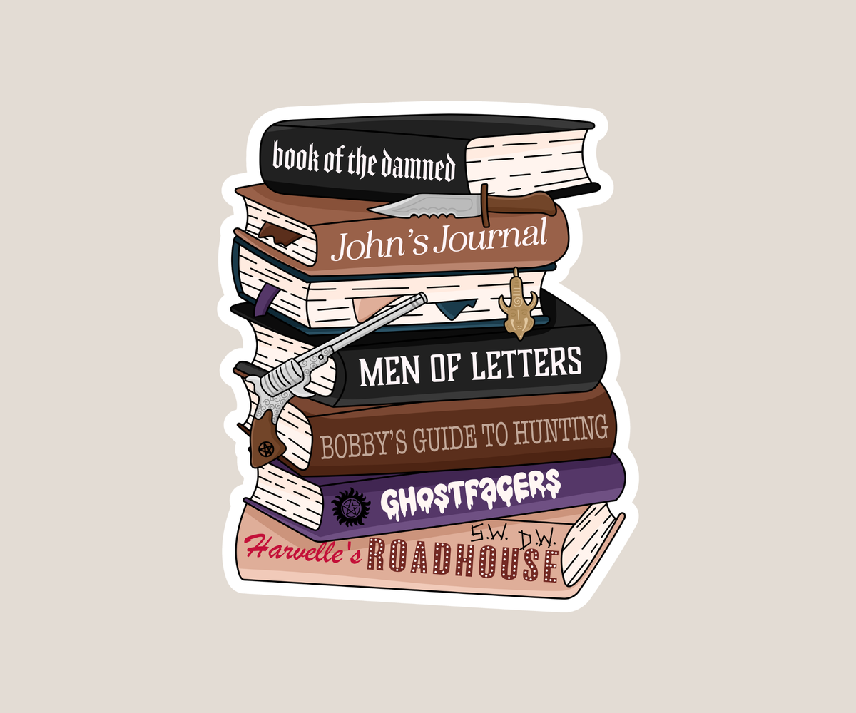 Supernatural Bookstack Sticker