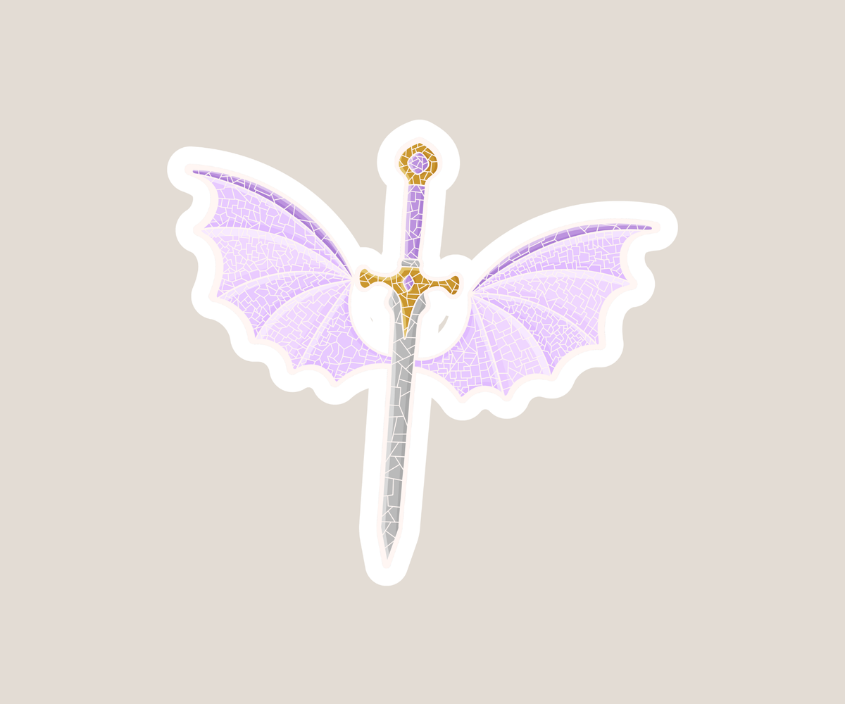 Winged Sword Sticker