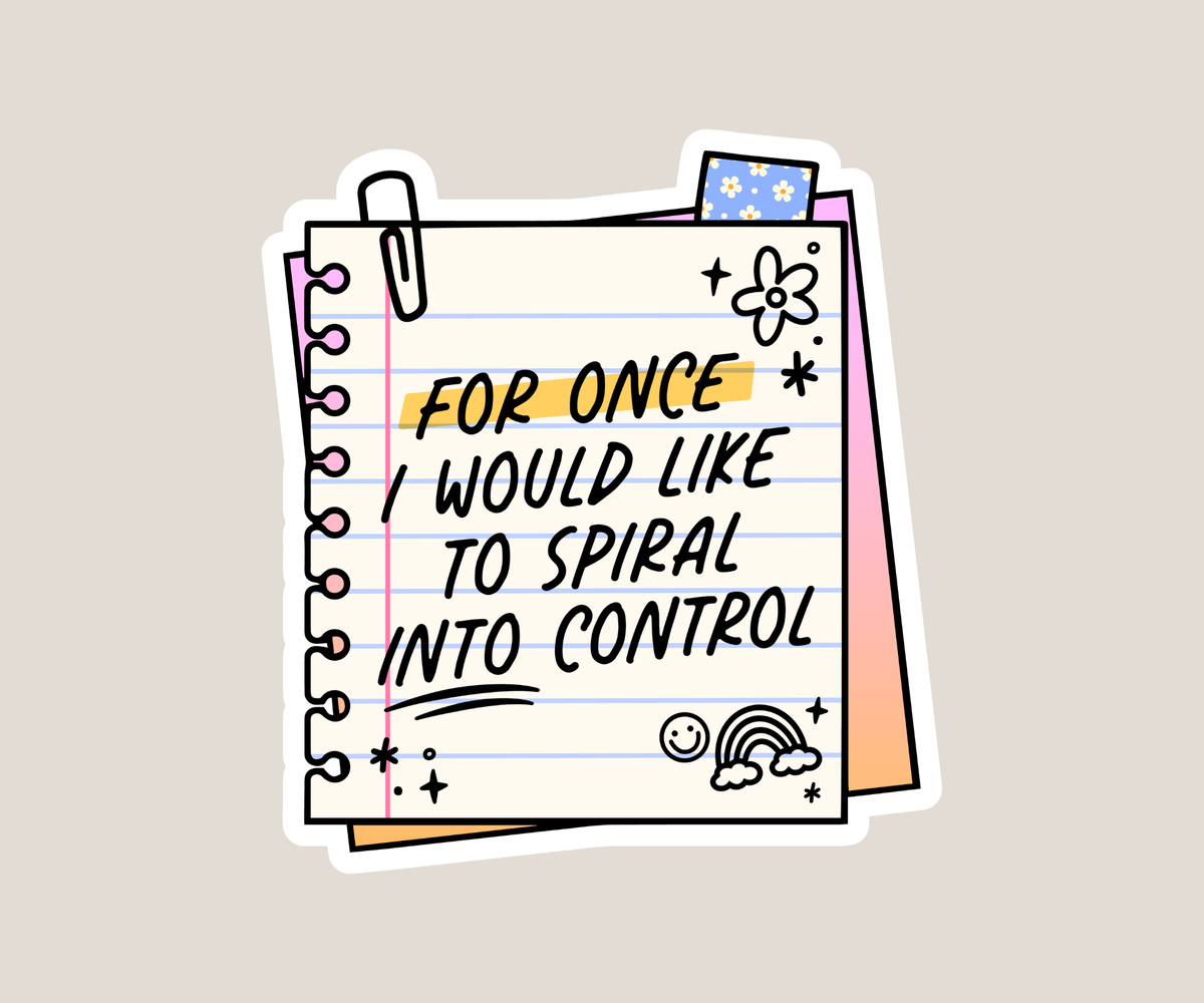 Spiral into control Sticker