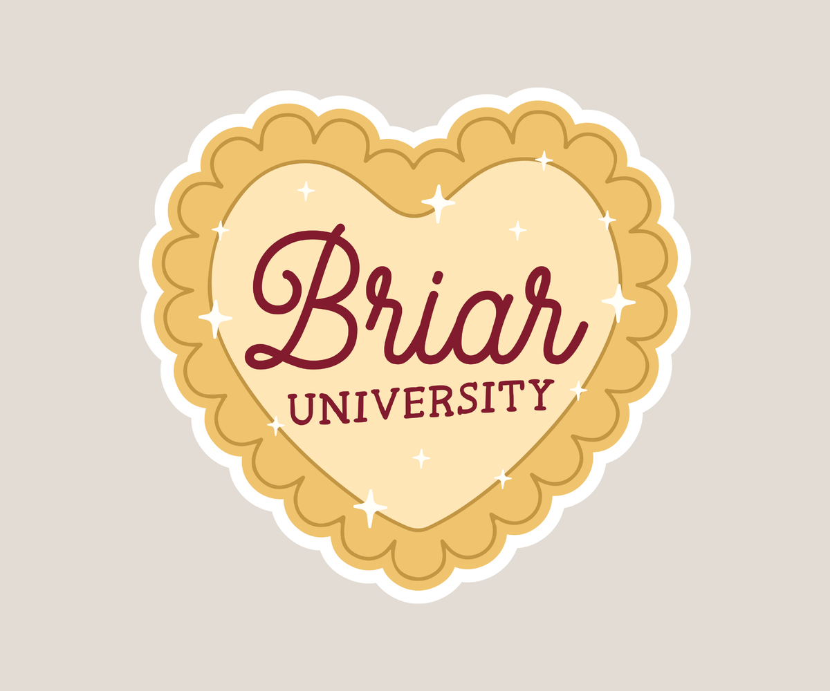 Briar University Heart Sticker
