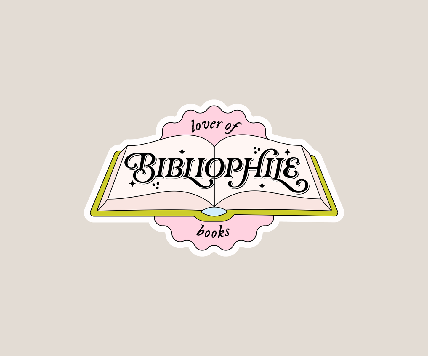 Lover of Bibliophile books Sticker