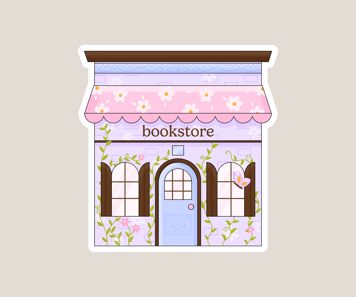 Cute Bookstore Sticker