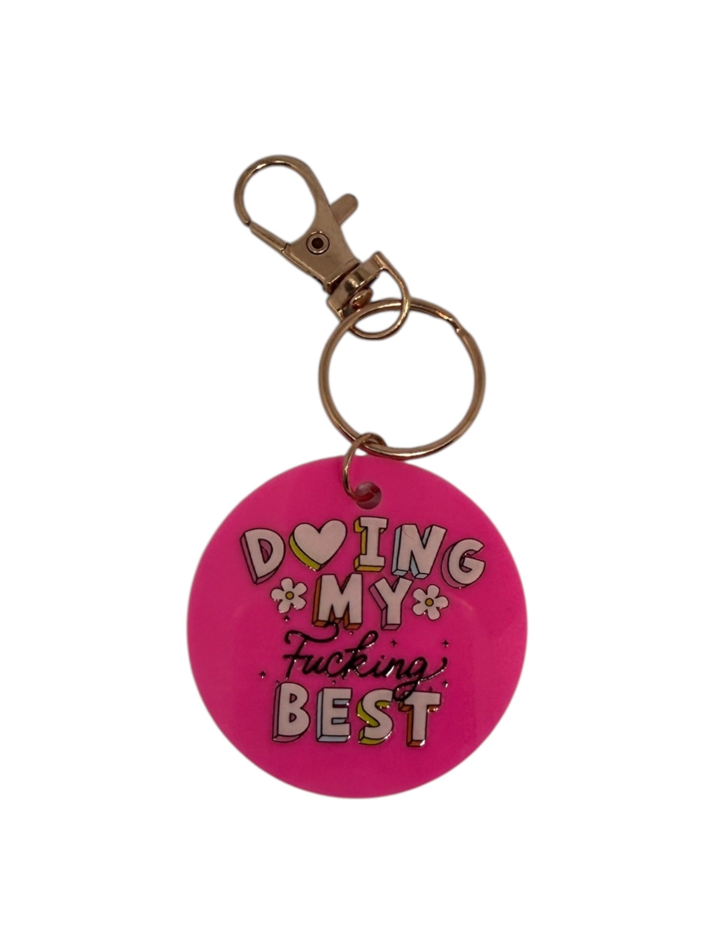 Doing my f'ing best keyring