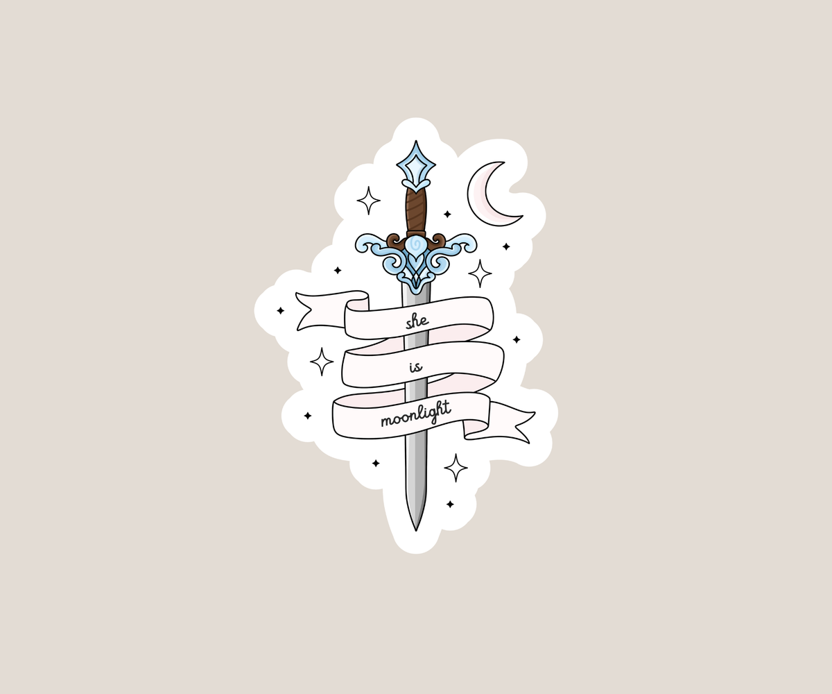 She is moonlight Sticker
