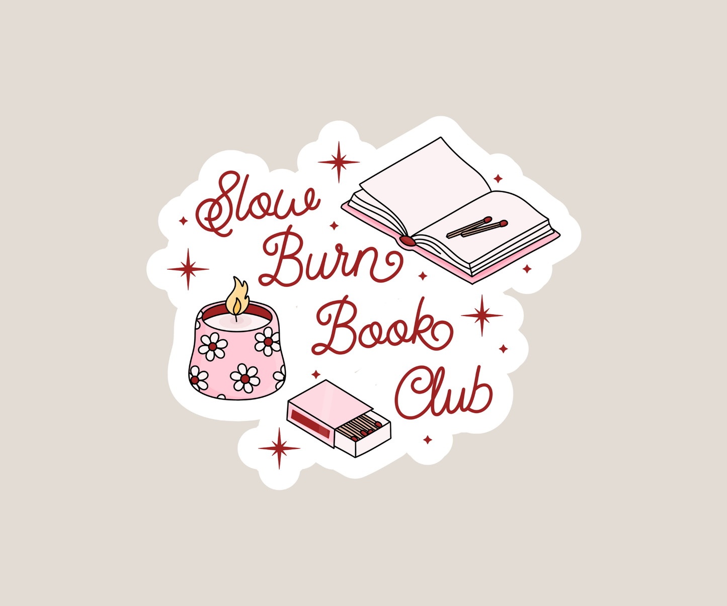 Slow Burn Book Club Sticker