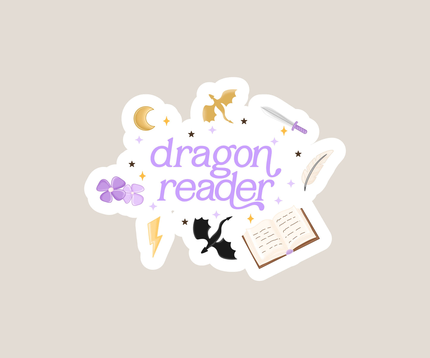 Dragon reader sticker