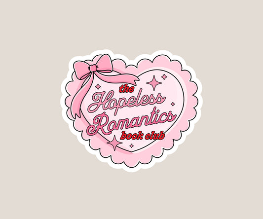 The Hopeless Romantic Book Club Sticker