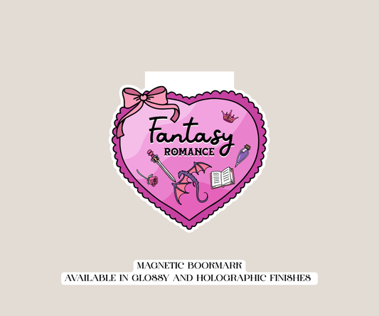 Fantasy Reader Heart Magnetic Bookmark