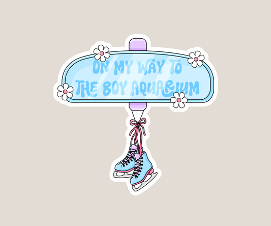 On my way to the boy aquarium sticker