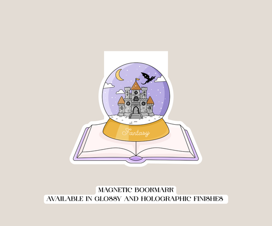 Fantasy Snow Globe Magnetic Bookmark