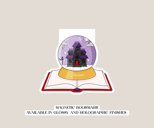 Horror Snow Globe Magnetic Bookmark
