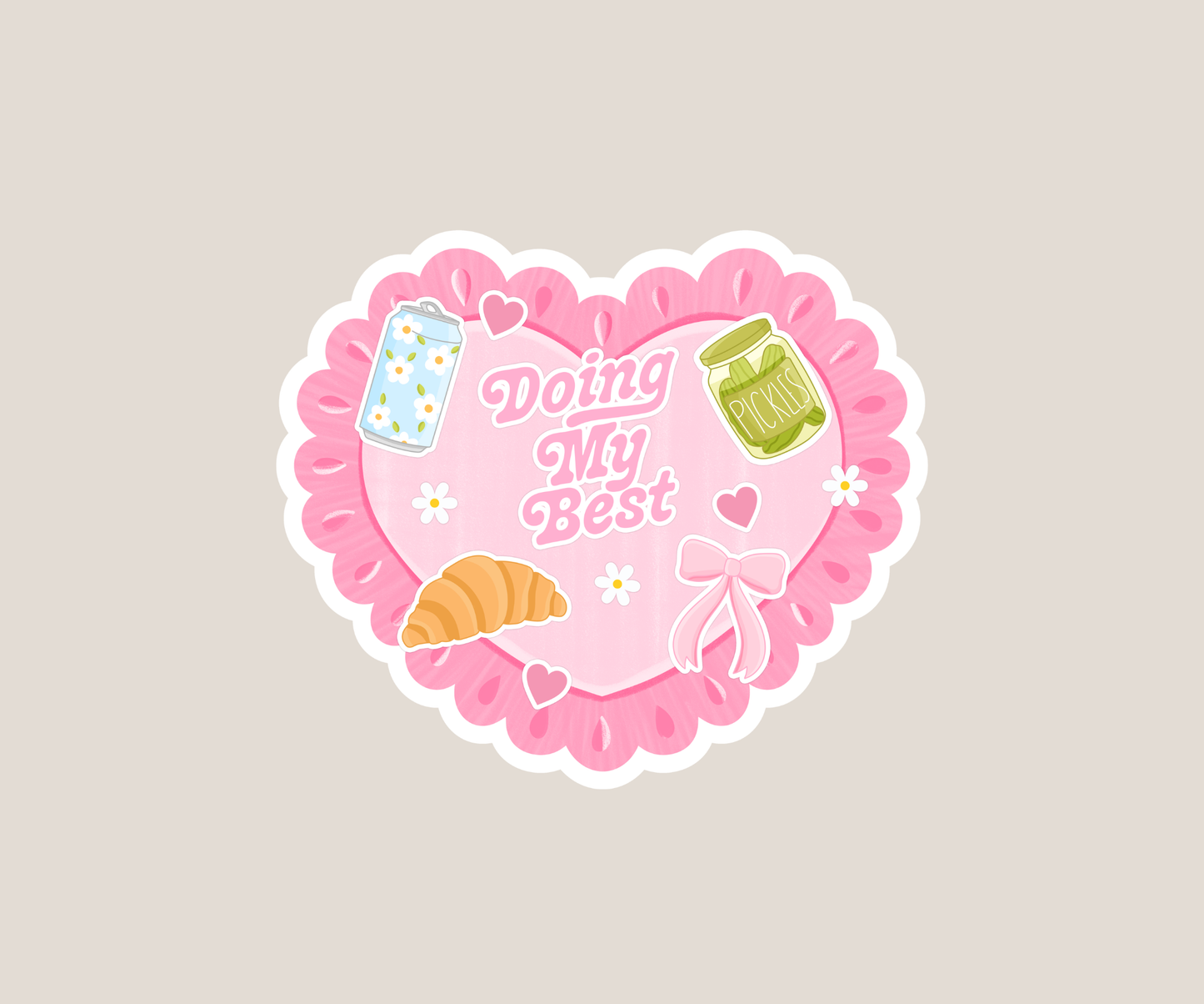Doing my best heart Sticker