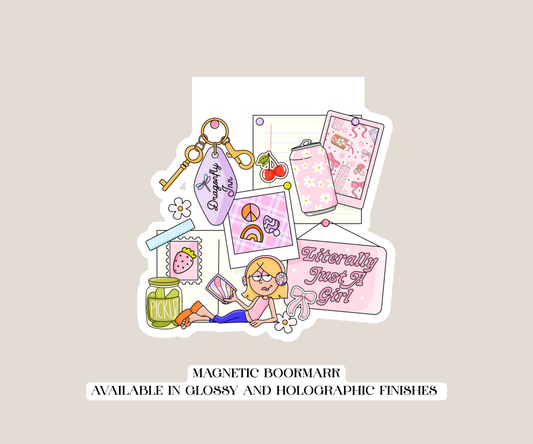 Literally Just A Girl Magnetic Bookmark
