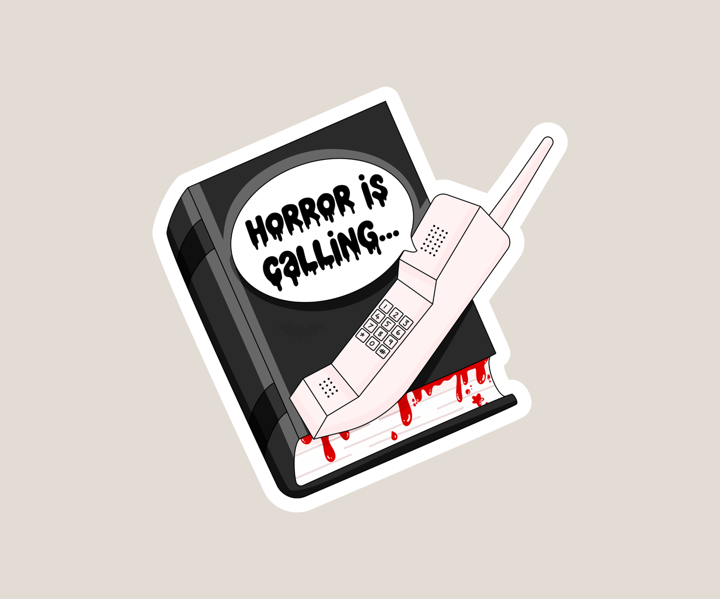 Horror is calling Sticker
