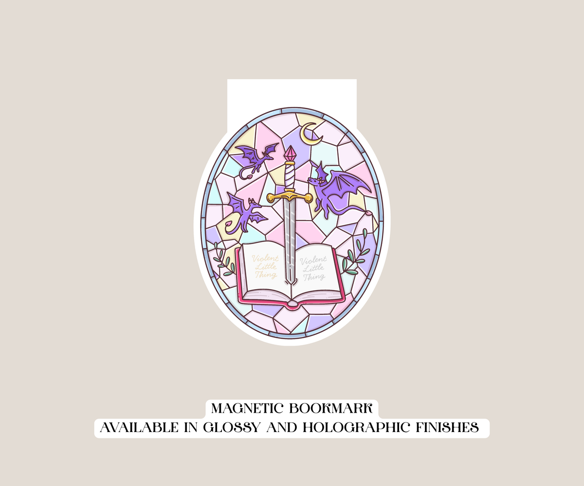 Violent Little Thing Stained Glass Window Magnetic Bookmark