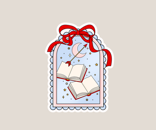Star crossed lover frame sticker