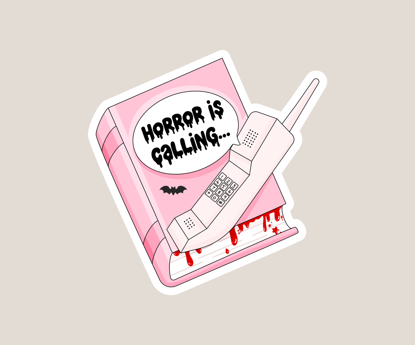 Horror is calling Sticker