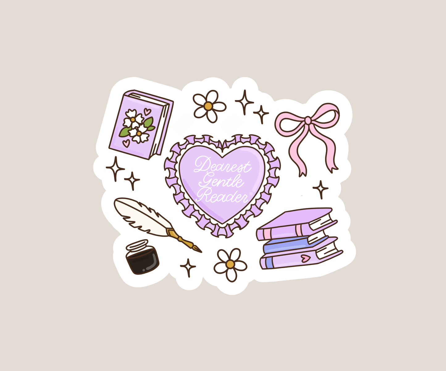 Dearest gentle reader sticker