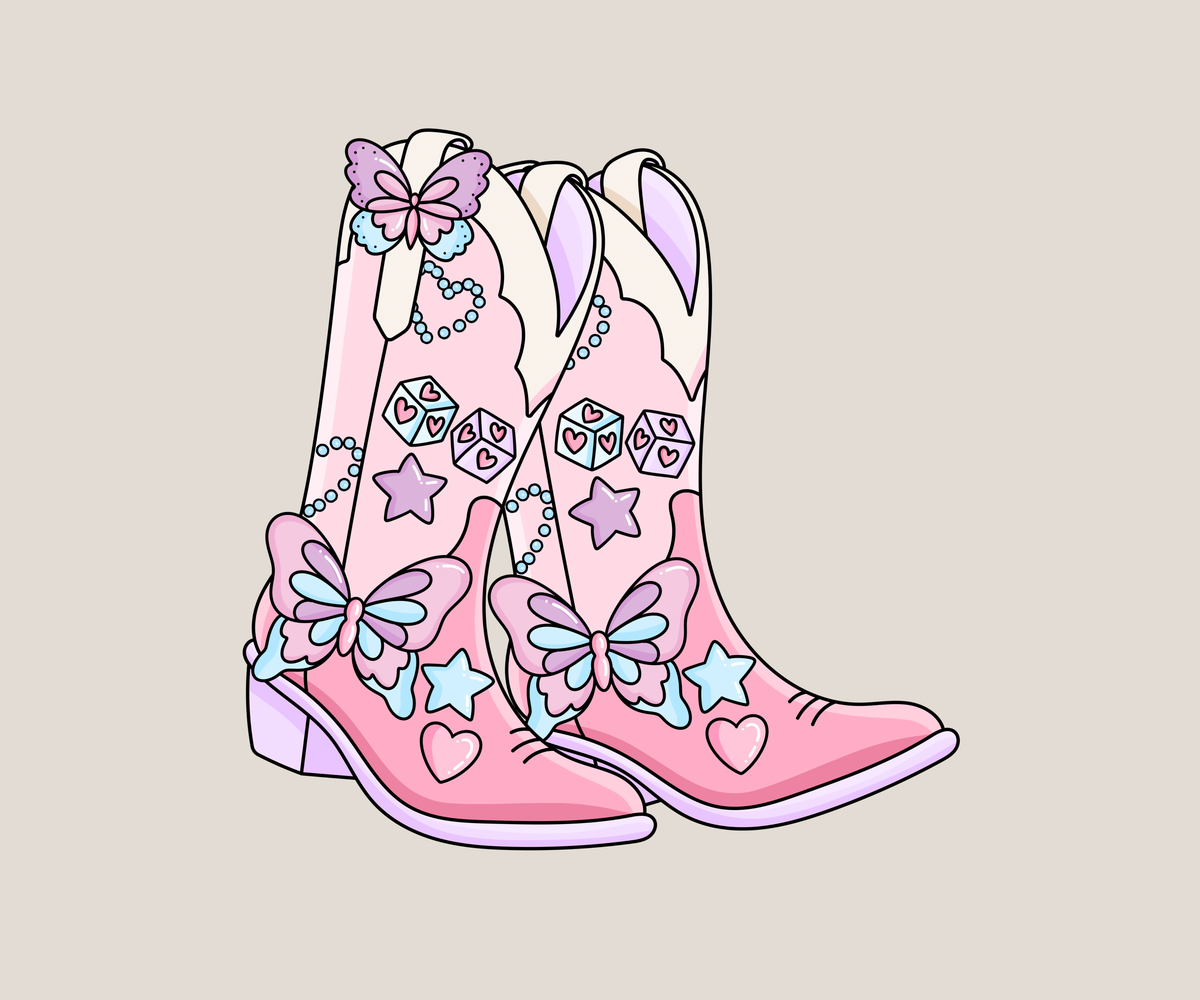 Lover Cowgirl Boots Sticker