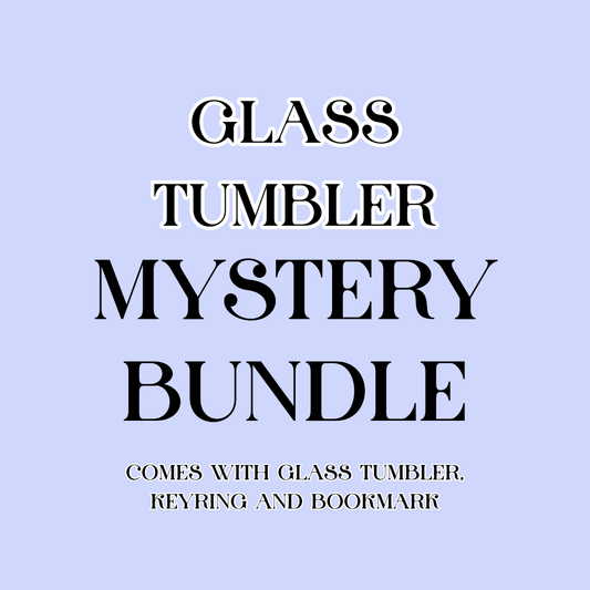 Mystery Bundle - Glass Tumbler, Keyring and Bookmark