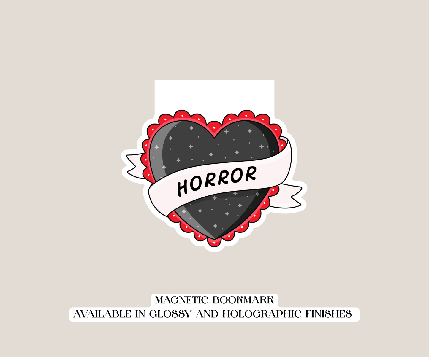 Horror Heart Magnetic Bookmark
