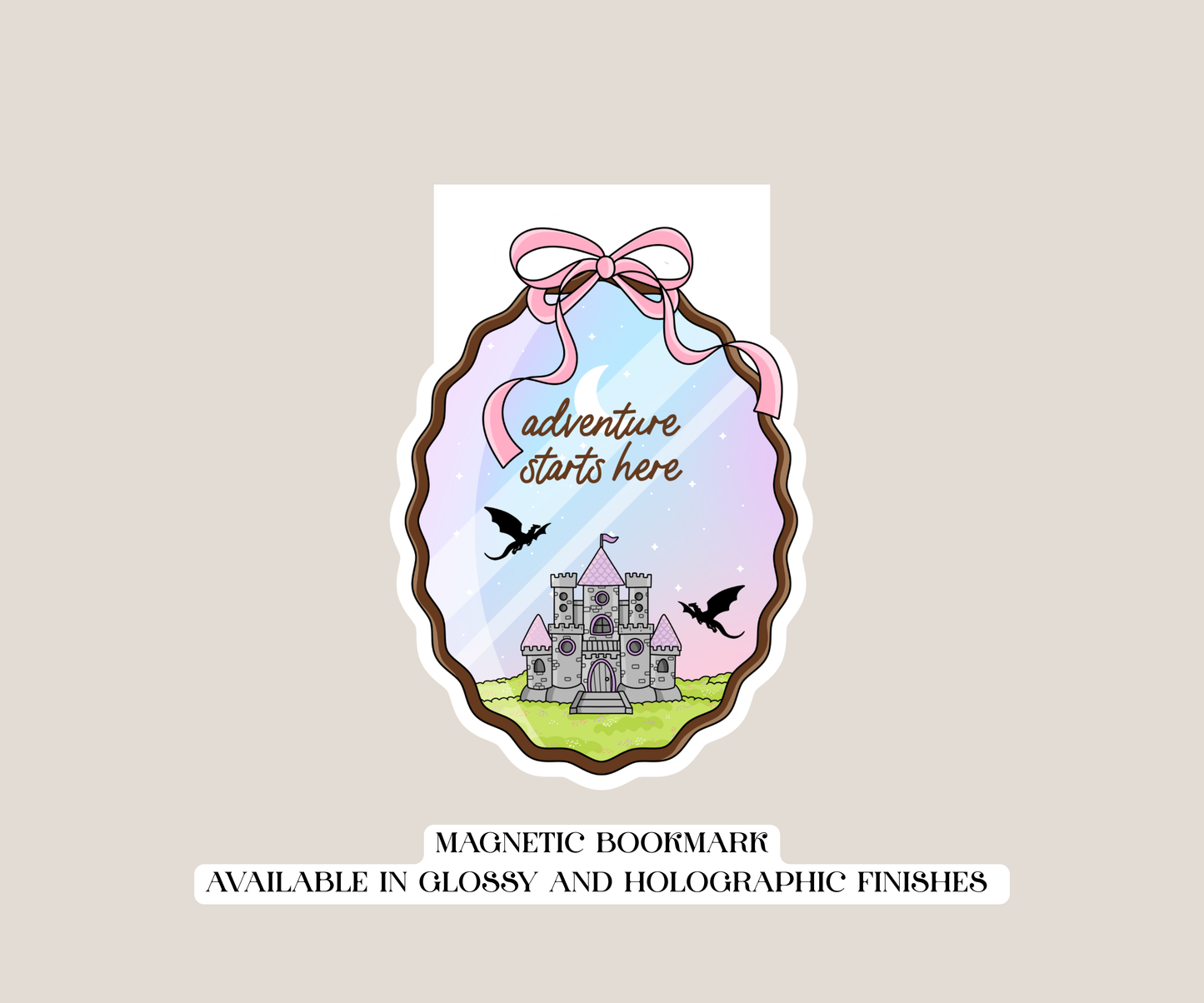 Adventure Starts Here Magnetic Bookmark