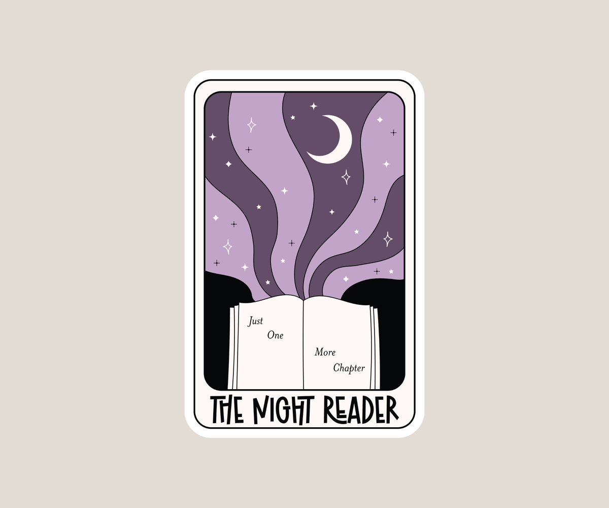 The night reader Sticker