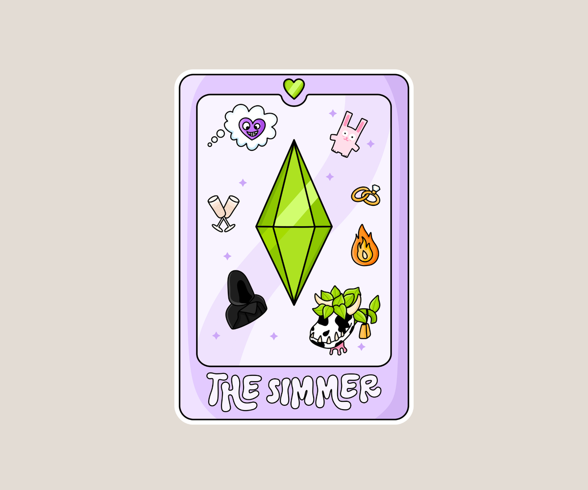 The Simmer Tarot Sticker