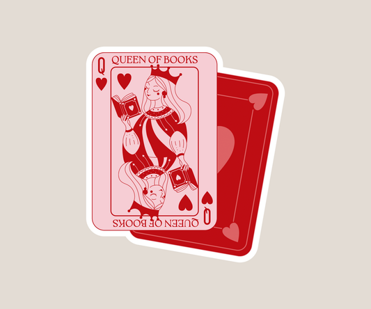 Queen of Books Sticker