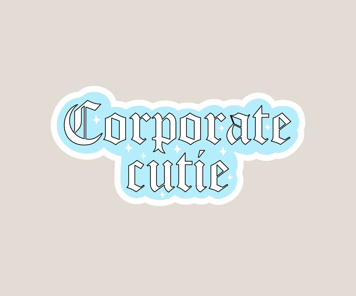 Corporate cutie Sticker