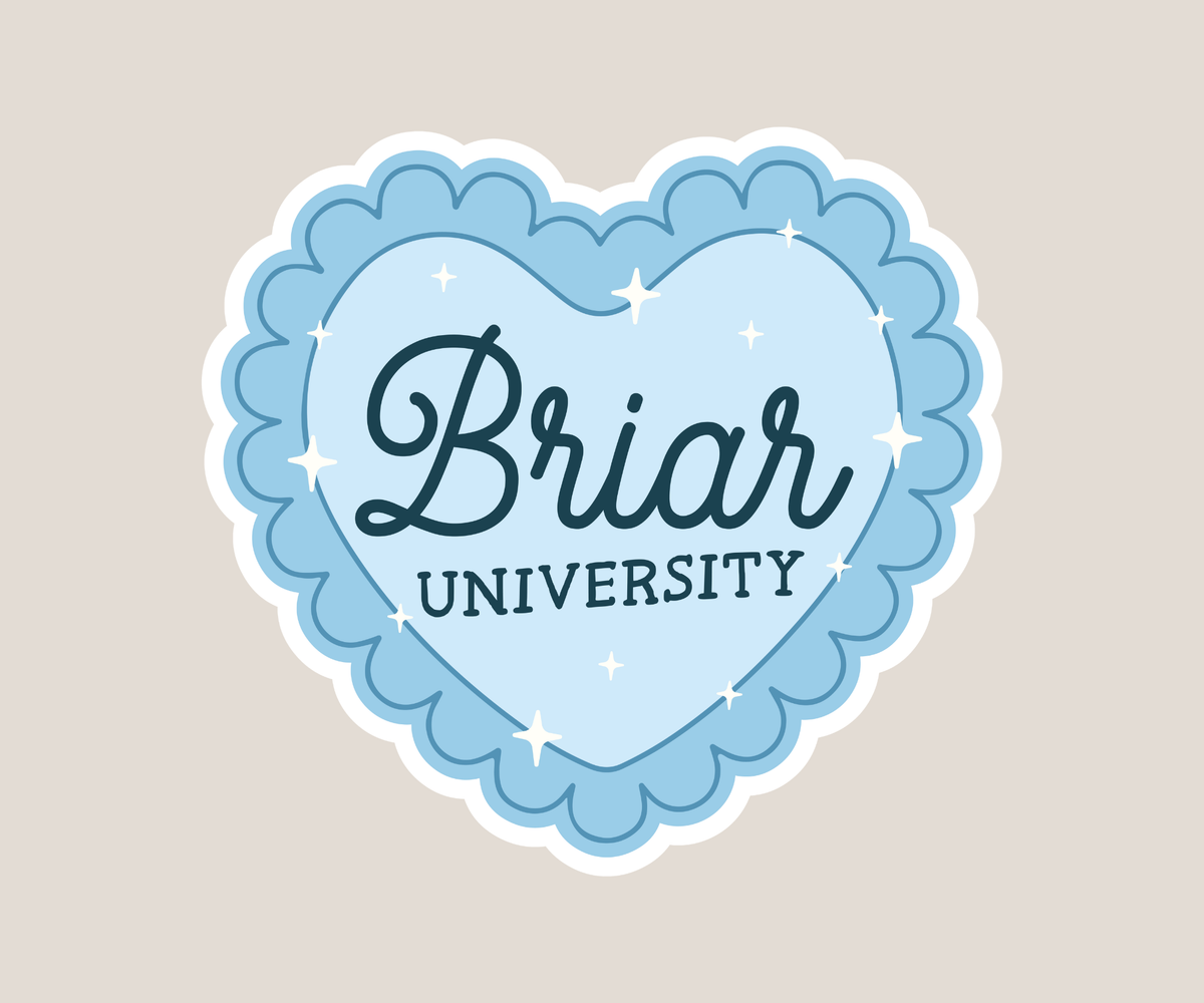 Briar University Heart Sticker