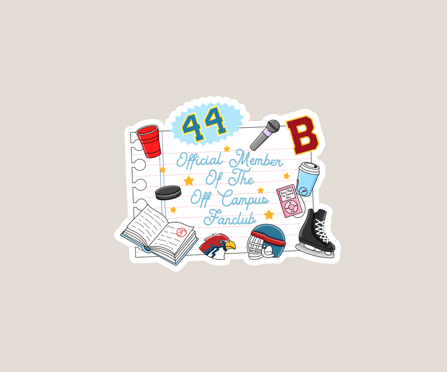 Off Campus Fan Club Sticker