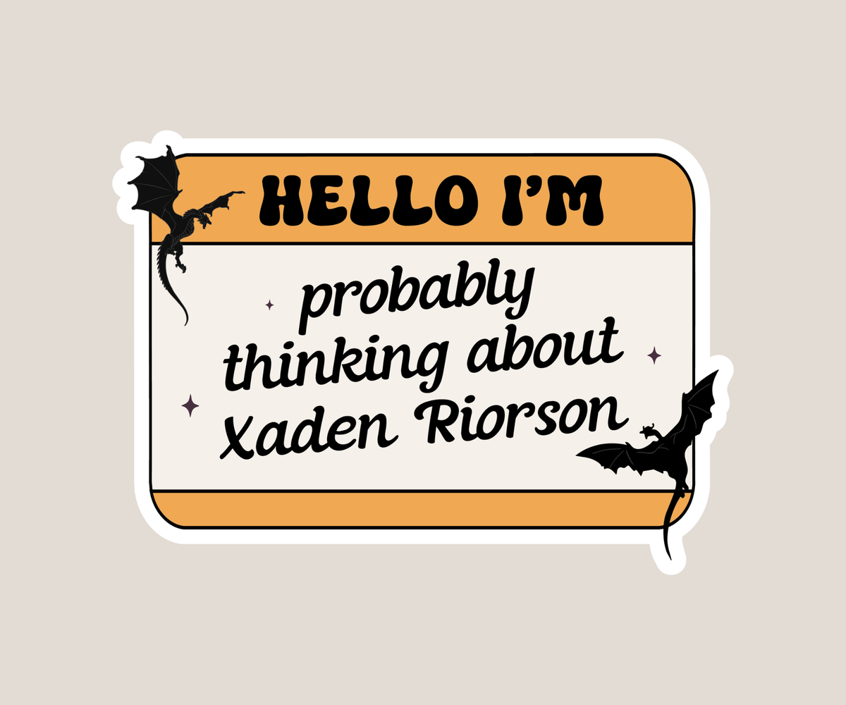 Thinking about Xaden Sticker