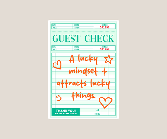 A Lucky Mindset Sticker
