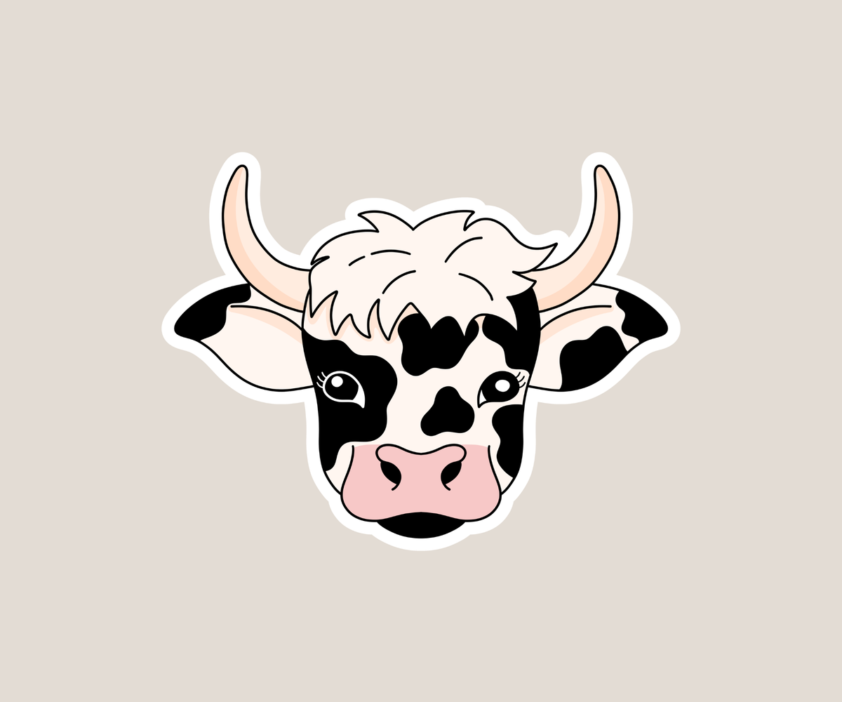 Cute Cow Sticker