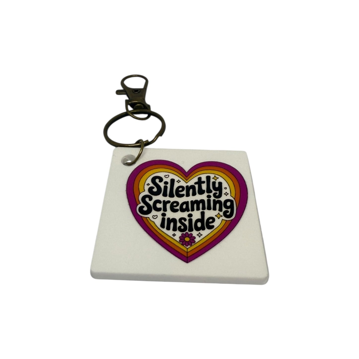 Silently screaming keyring