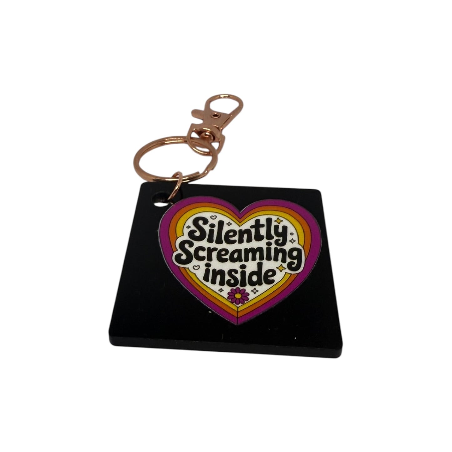 Silently screaming keyring