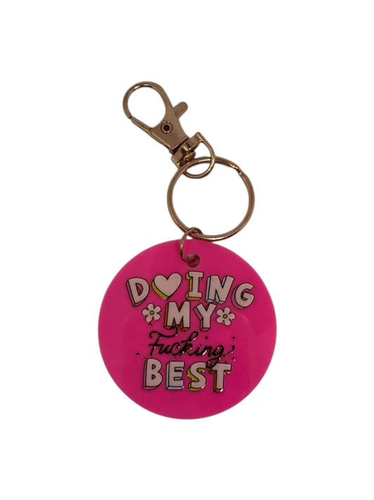 Doing my f'ing best keyring