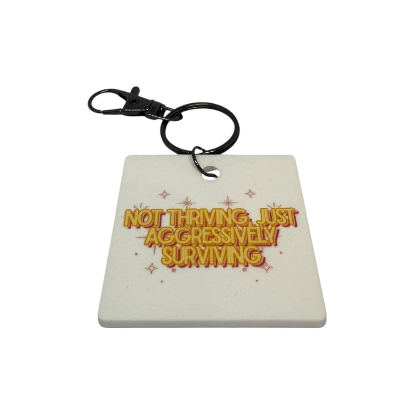 Not thriving just aggressively surviving keyring