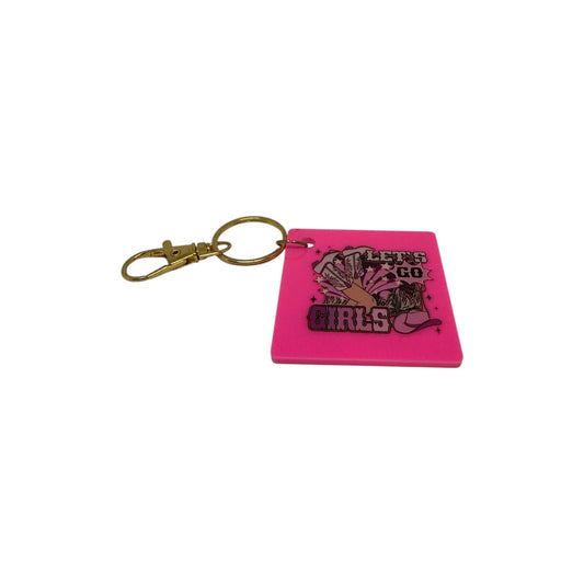 Let's go girls keyring