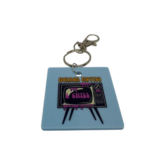 Horror Movie and Chill Keyring