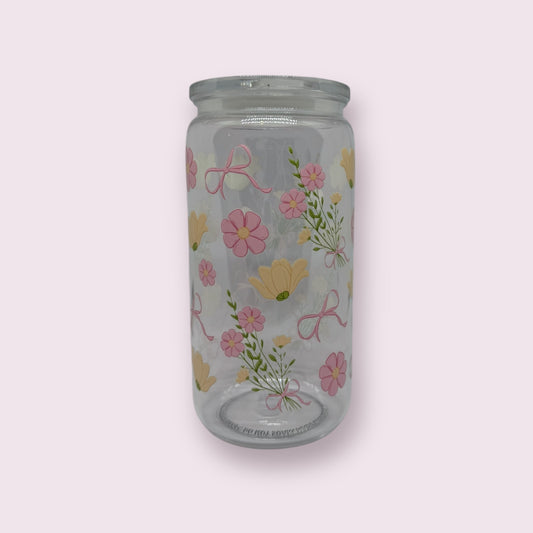 Pink and cream florals