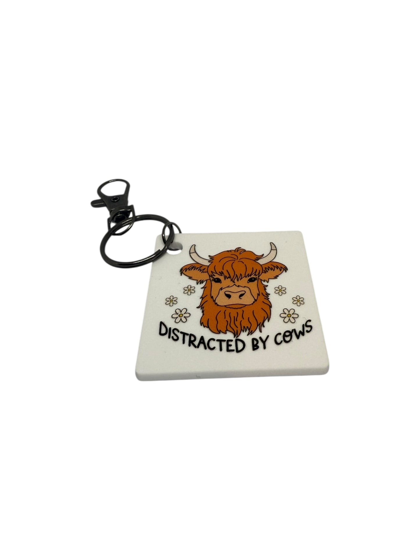 Distracted by cows keyring